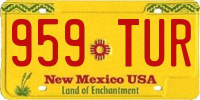 NM license plate 959TUR