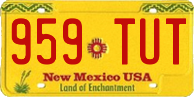 NM license plate 959TUT