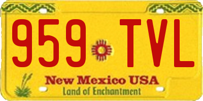 NM license plate 959TVL