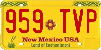 NM license plate 959TVP