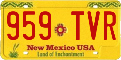 NM license plate 959TVR