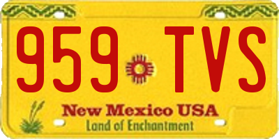 NM license plate 959TVS