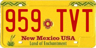 NM license plate 959TVT