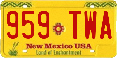 NM license plate 959TWA