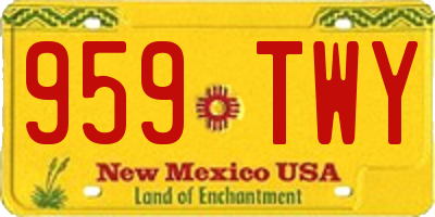 NM license plate 959TWY