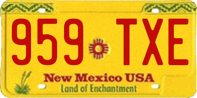 NM license plate 959TXE