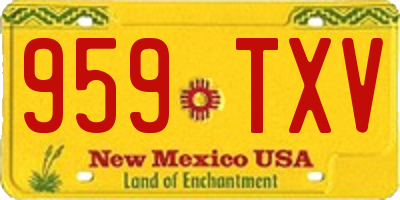 NM license plate 959TXV