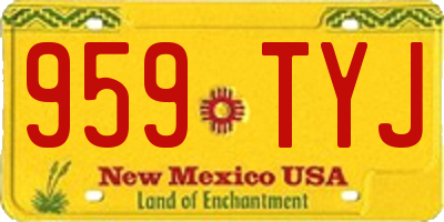 NM license plate 959TYJ