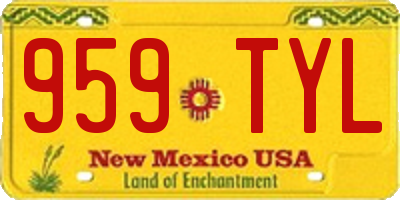 NM license plate 959TYL