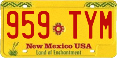 NM license plate 959TYM