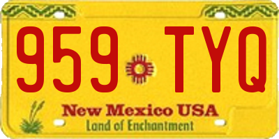 NM license plate 959TYQ