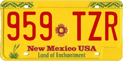 NM license plate 959TZR