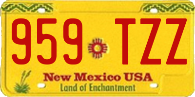 NM license plate 959TZZ