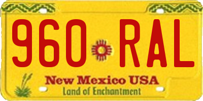 NM license plate 960RAL