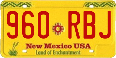 NM license plate 960RBJ