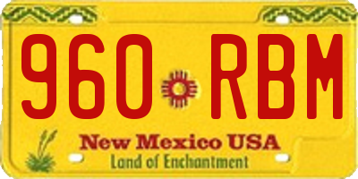 NM license plate 960RBM