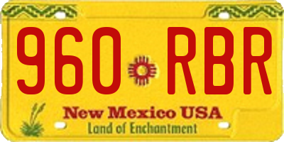 NM license plate 960RBR