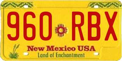 NM license plate 960RBX