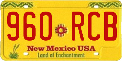 NM license plate 960RCB
