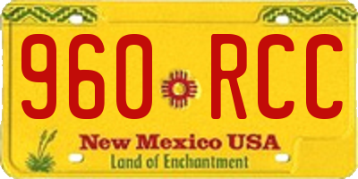 NM license plate 960RCC
