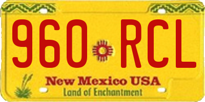 NM license plate 960RCL