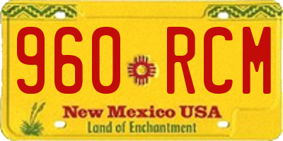 NM license plate 960RCM