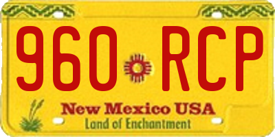 NM license plate 960RCP