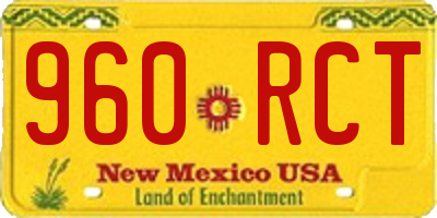 NM license plate 960RCT