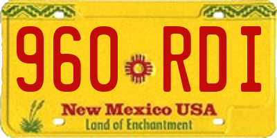 NM license plate 960RDI
