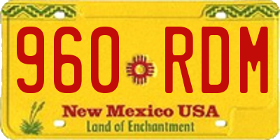 NM license plate 960RDM
