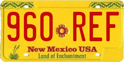 NM license plate 960REF