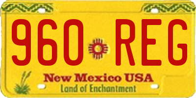 NM license plate 960REG
