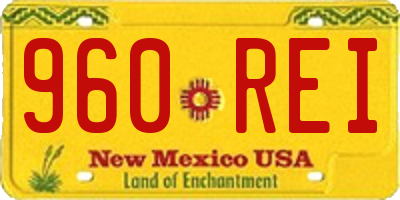 NM license plate 960REI