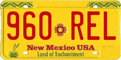 NM license plate 960REL