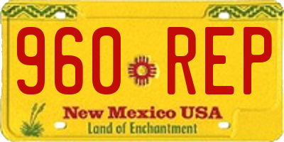 NM license plate 960REP