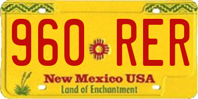NM license plate 960RER