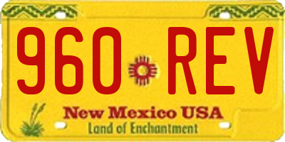 NM license plate 960REV