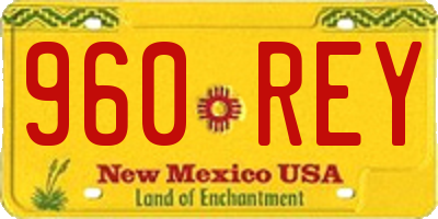 NM license plate 960REY