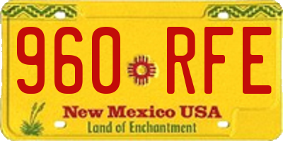 NM license plate 960RFE