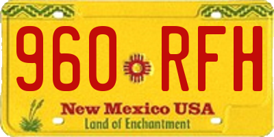 NM license plate 960RFH