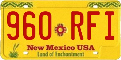 NM license plate 960RFI