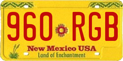 NM license plate 960RGB