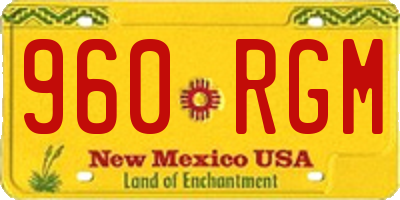 NM license plate 960RGM