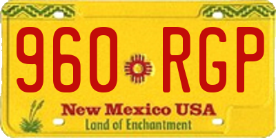 NM license plate 960RGP