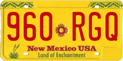 NM license plate 960RGQ