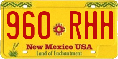 NM license plate 960RHH