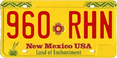 NM license plate 960RHN