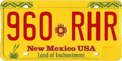 NM license plate 960RHR