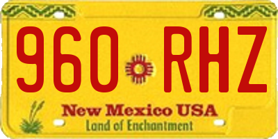 NM license plate 960RHZ