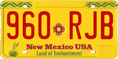 NM license plate 960RJB